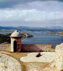 Fort overlooking the water in Cuba