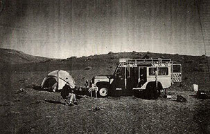 Vehicle and camp in Mongolia
