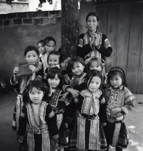 Flower Hmong Children and Teacher